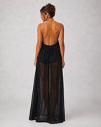 Aloveta™ Elegant V-neck Chiffon Flowy Maxi Dress