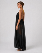 Aloveta™ Elegant V-neck Chiffon Flowy Maxi Dress