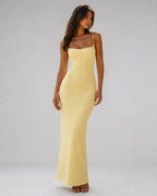 Aloveta™ Effortless Elegance Ruched Slip Maxi Dress
