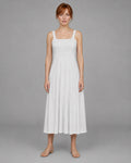Aloveta™ Wide Strap Back Tie A-Line Midi Dress