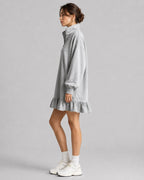 Vyla™ Half-Zip Stand Collar Casual Mini Dress