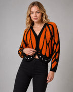 Vyla™ Butterfly-Wing Open-Front Knit Cardigan