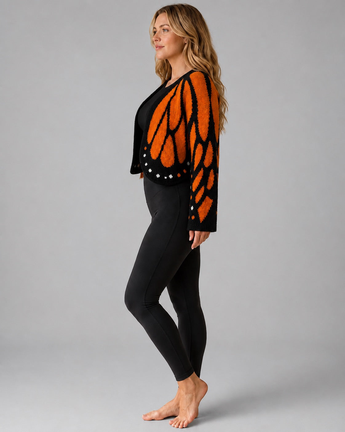 Vyla™ Butterfly-Wing Open-Front Knit Cardigan