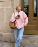 Vyla™ Oversized Crew Neck Knit Pullover Sweater