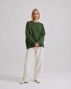 Vyla™ Oversized Crew Neck Knit Pullover Sweater