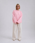 Vyla™ Oversized Crew Neck Knit Pullover Sweater