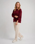 Vyla™ Oversized Crew Neck Knit Pullover Sweater