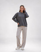Vyla™ Oversized Crew Neck Knit Pullover Sweater