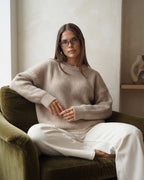 Vyla™ Oversized Crew Neck Knit Pullover Sweater