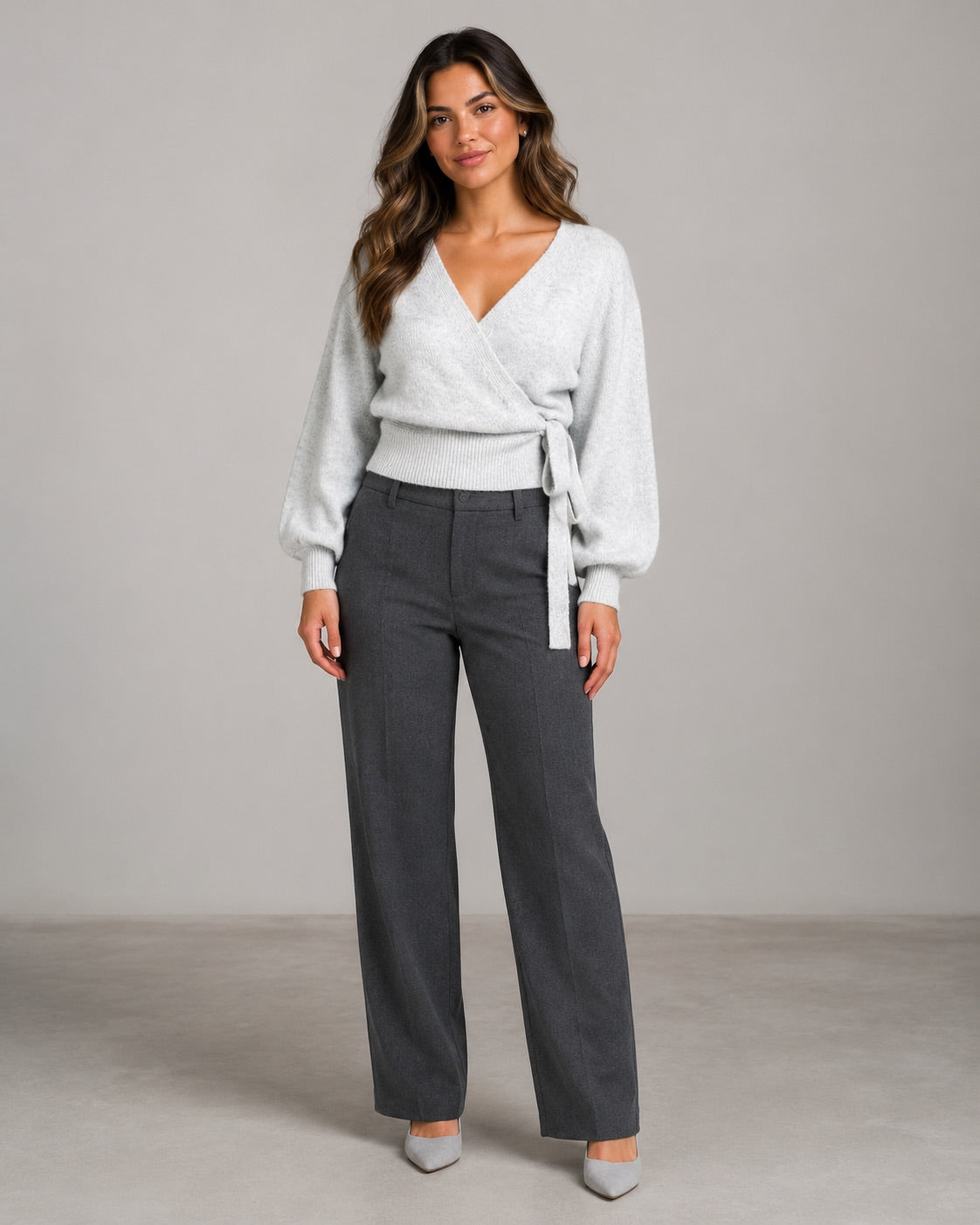 Vyla™ Slim Fit V-Neck Wrap Tie Knit Sweater