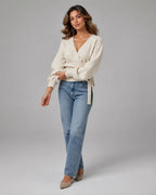 Vyla™ Slim Fit V-Neck Wrap Tie Knit Sweater