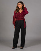 Vyla™ Slim Fit V-Neck Wrap Tie Knit Sweater