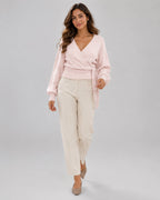 Vyla™ Slim Fit V-Neck Wrap Tie Knit Sweater