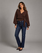 Vyla™ Slim Fit V-Neck Wrap Tie Knit Sweater