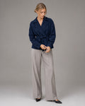 Vyla™ Lapel Faux Suede Belted Short Jacket