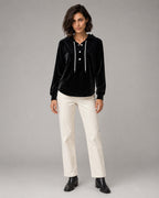 Vyla™ Button-Up Drawstring Hoodie