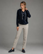 Vyla™ Button-Up Drawstring Hoodie