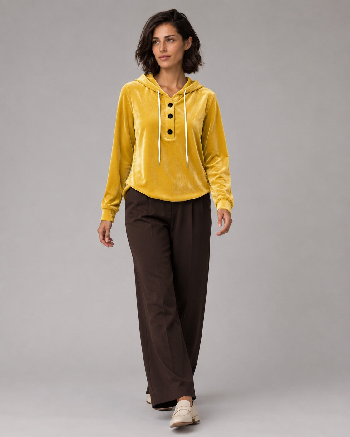 Vyla™ Button-Up Drawstring Hoodie