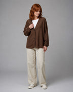 Vyla™ Relaxed Fit V-Neck Button-Up Knit Cardigan