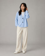 Vyla™ Relaxed Fit V-Neck Button-Up Knit Cardigan