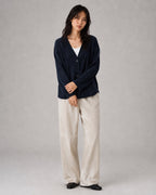 Vyla™ Relaxed Fit V-Neck Button-Up Knit Cardigan