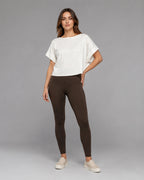 Vyla™ Relaxed Drop Shoulder Cutout Cross-Back T-Shirt