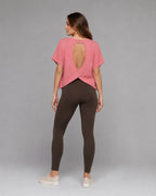 Vyla™ Relaxed Drop Shoulder Cutout Cross-Back T-Shirt
