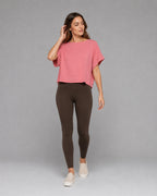 Vyla™ Relaxed Drop Shoulder Cutout Cross-Back T-Shirt