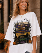Vyla™Halloween Vintage Book Stack Graphic T-Shirt