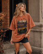 Vyla™Halloween Vintage Book Stack Graphic T-Shirt