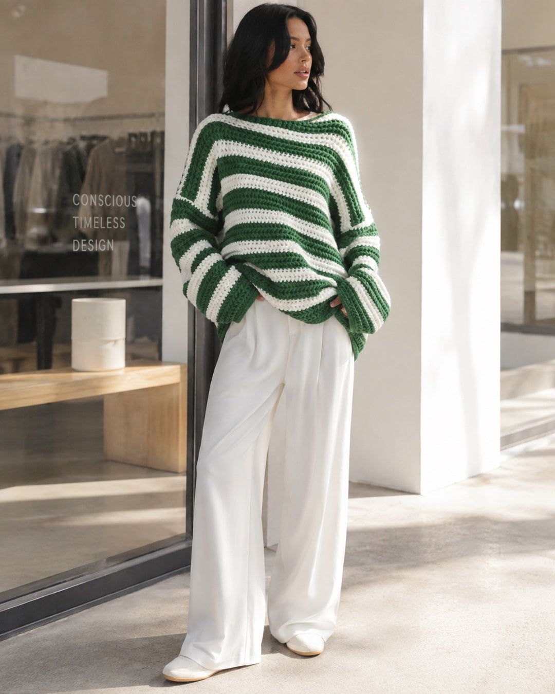Vyla™ Striped Oversized Knit Sweater