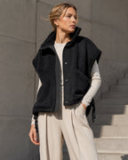 Vyla™ Oversized Plush Fleece Sleeveless Vest
