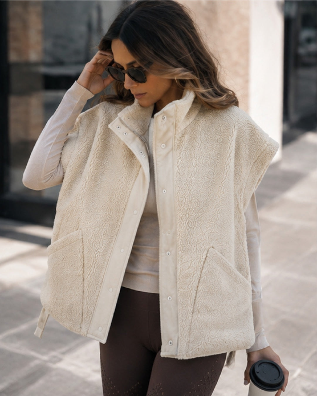 Vyla™ Oversized Plush Fleece Sleeveless Vest