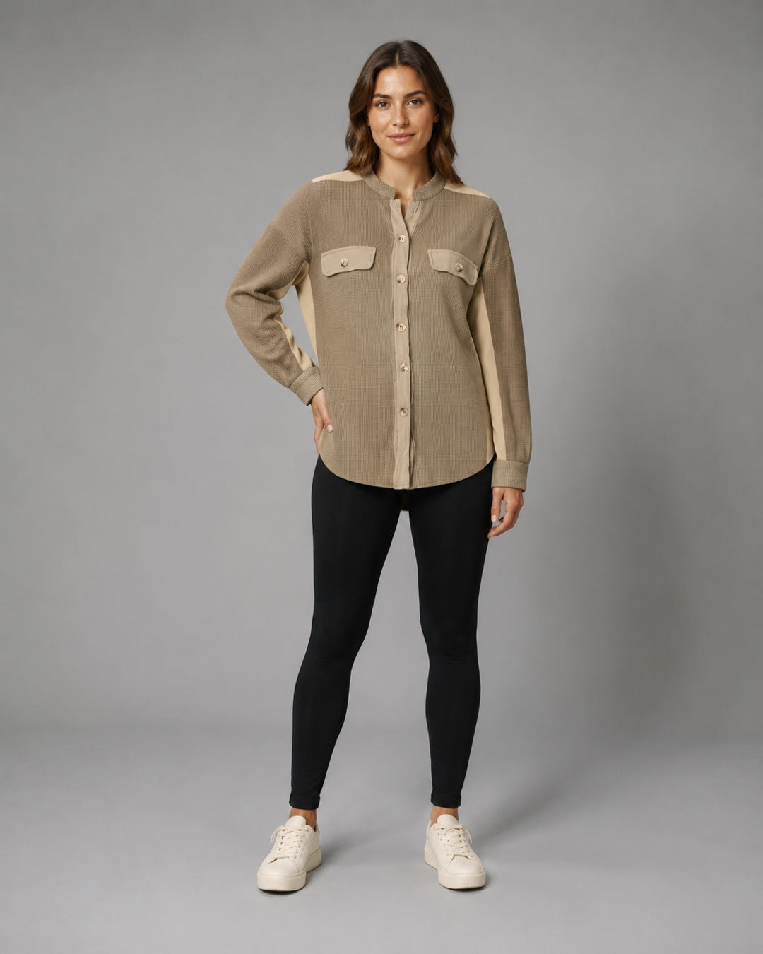 Vyla™ Corduroy Patch Pocket Shacket