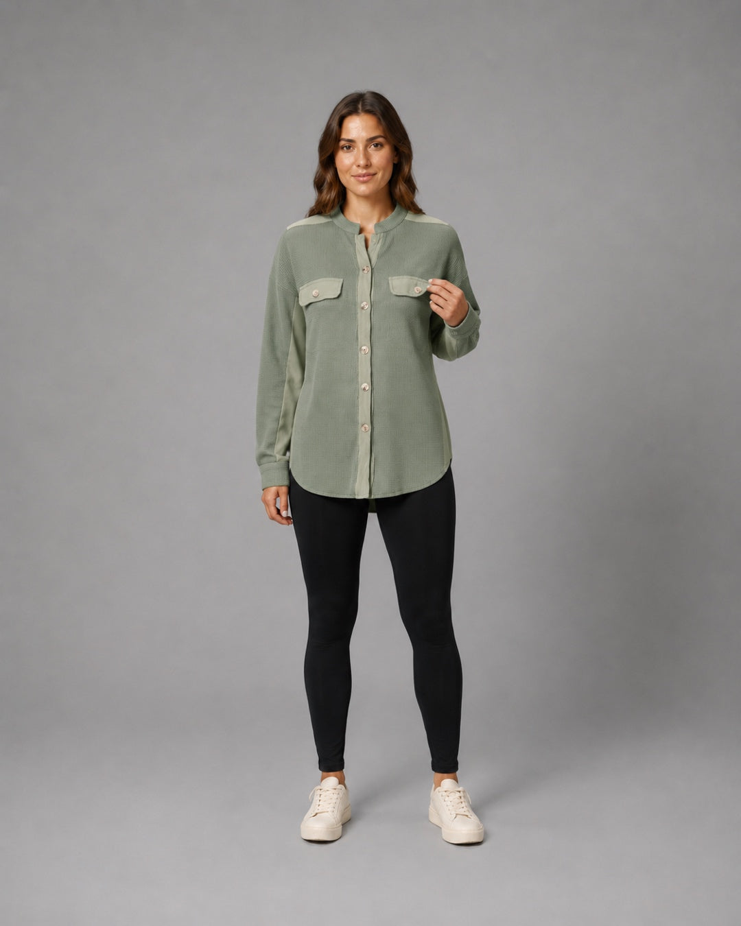 Vyla™ Corduroy Patch Pocket Shacket