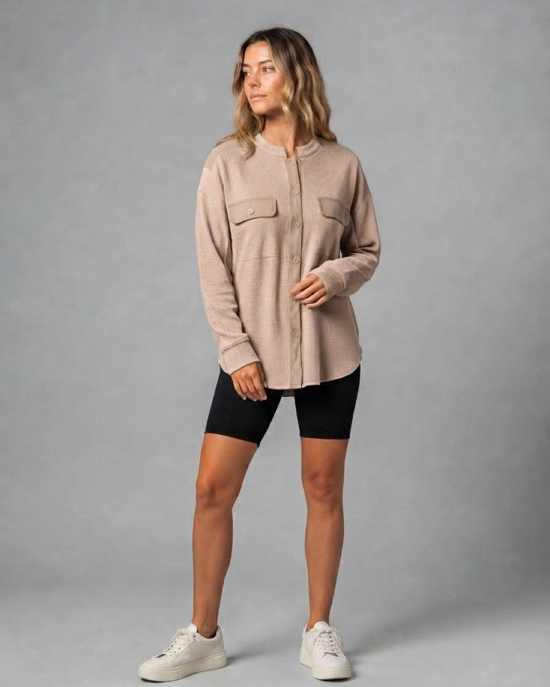Vyla™ Corduroy Patch Pocket Shacket