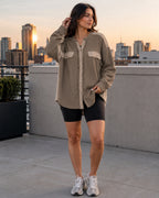 Vyla™ Corduroy Patch Pocket Shacket