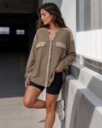 Vyla™ Corduroy Patch Pocket Shacket