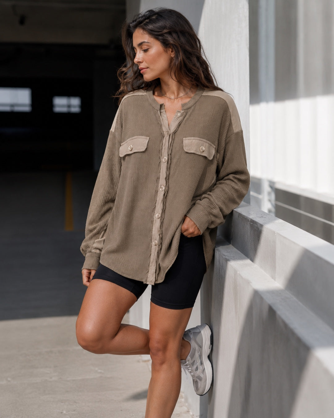 Vyla™ Corduroy Patch Pocket Shacket