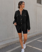 Vyla™ Corduroy Patch Pocket Shacket