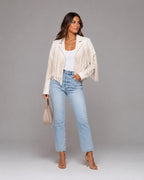 Vyla™ Boho Fringe Suede Moto Jacket