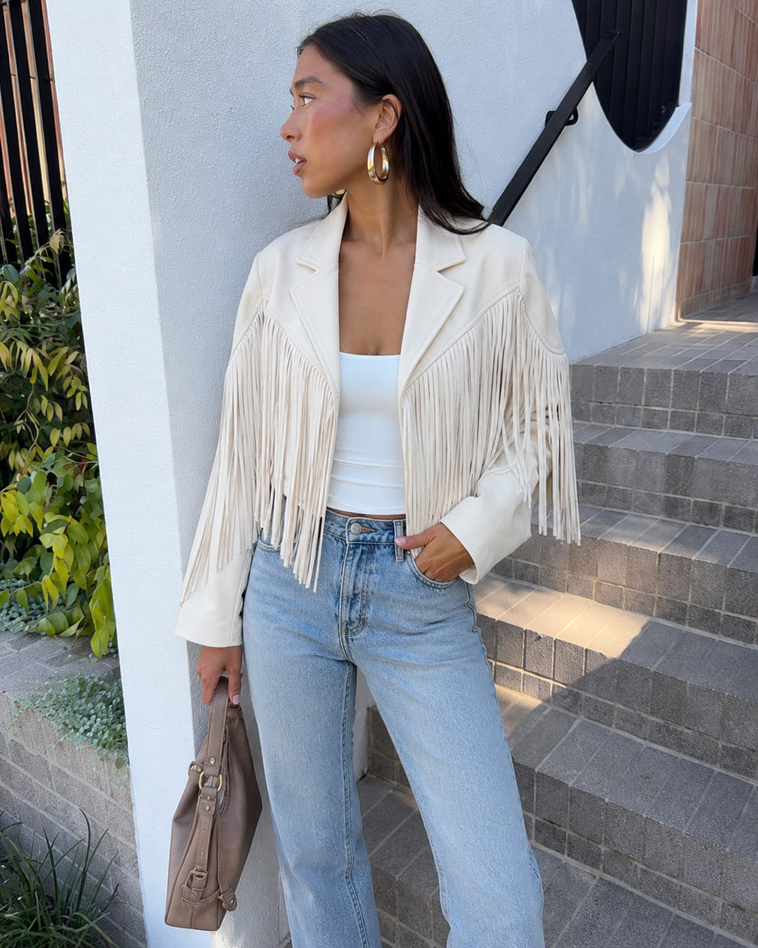 Vyla™ Boho Fringe Suede Moto Jacket