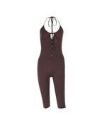 Vyla™ Halter Corset Capri Jumpsuit