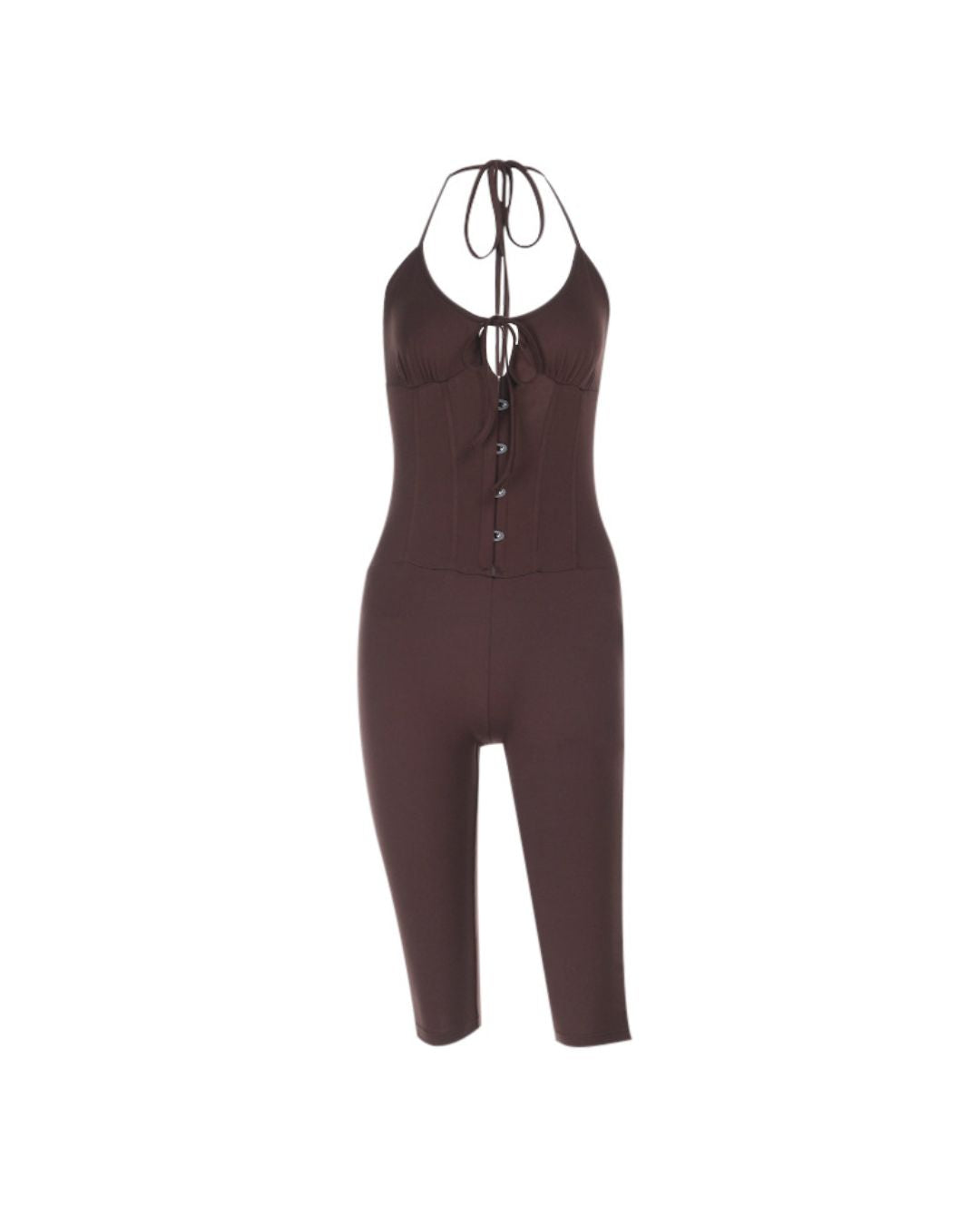 Vyla™ Halter Corset Capri Jumpsuit