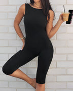 Vyla™ Streetwear Backless Active Biker Jumpsuit