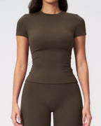 Vyla™ Quick-Dry Yoga Running Short Sleeve Top