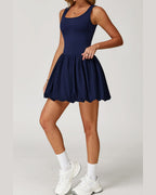 Vyla™ Athletic Tennis Dress with Built-In Bodysuit