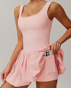 Vyla™ Athletic Tennis Dress with Built-In Bodysuit
