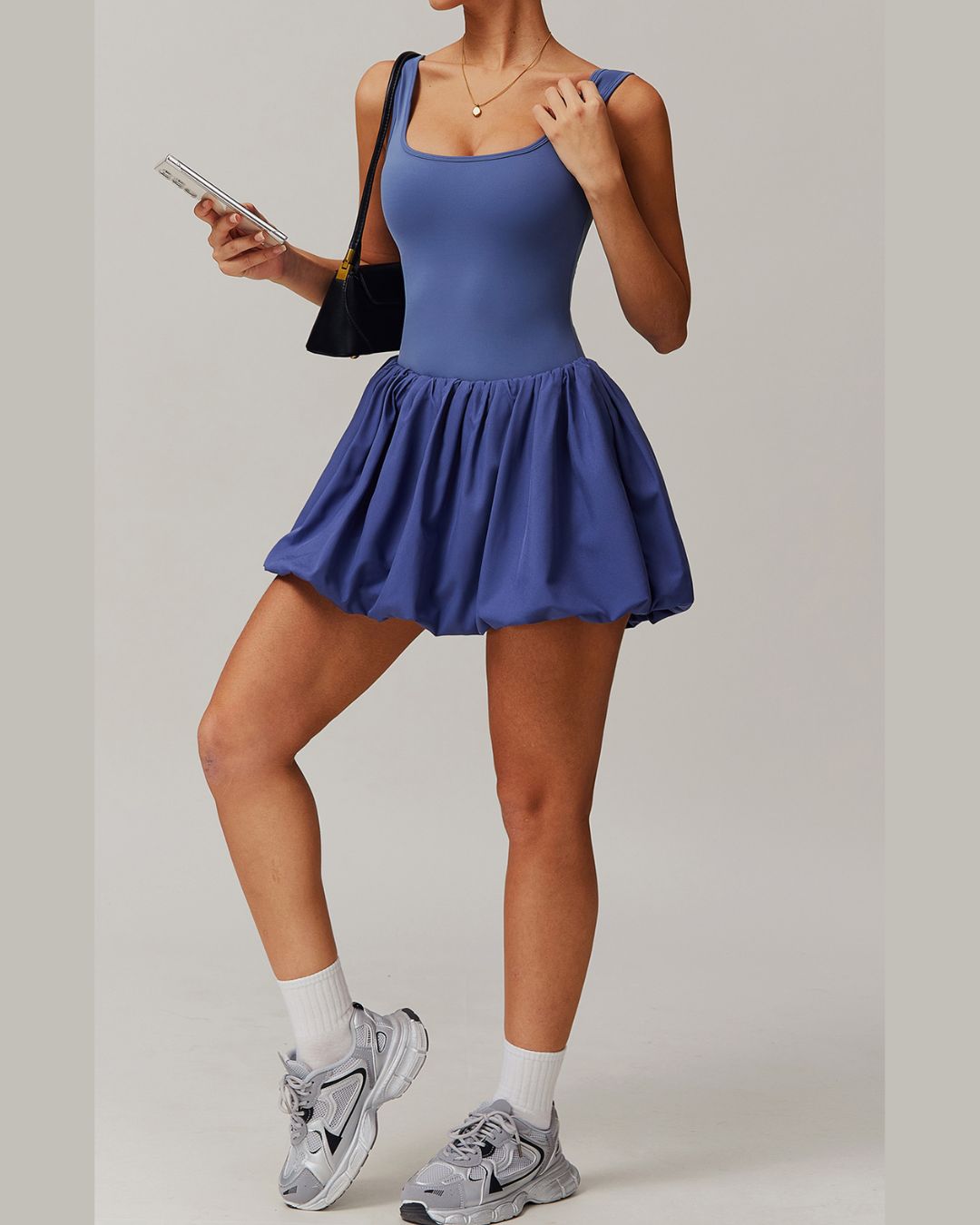 Vyla™ Athletic Tennis Dress with Built-In Bodysuit