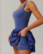 Vyla™ Athletic Tennis Dress with Built-In Bodysuit